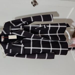 Solitaire for Anthropologie Plaid Wrap Jacket (Size M) NWT